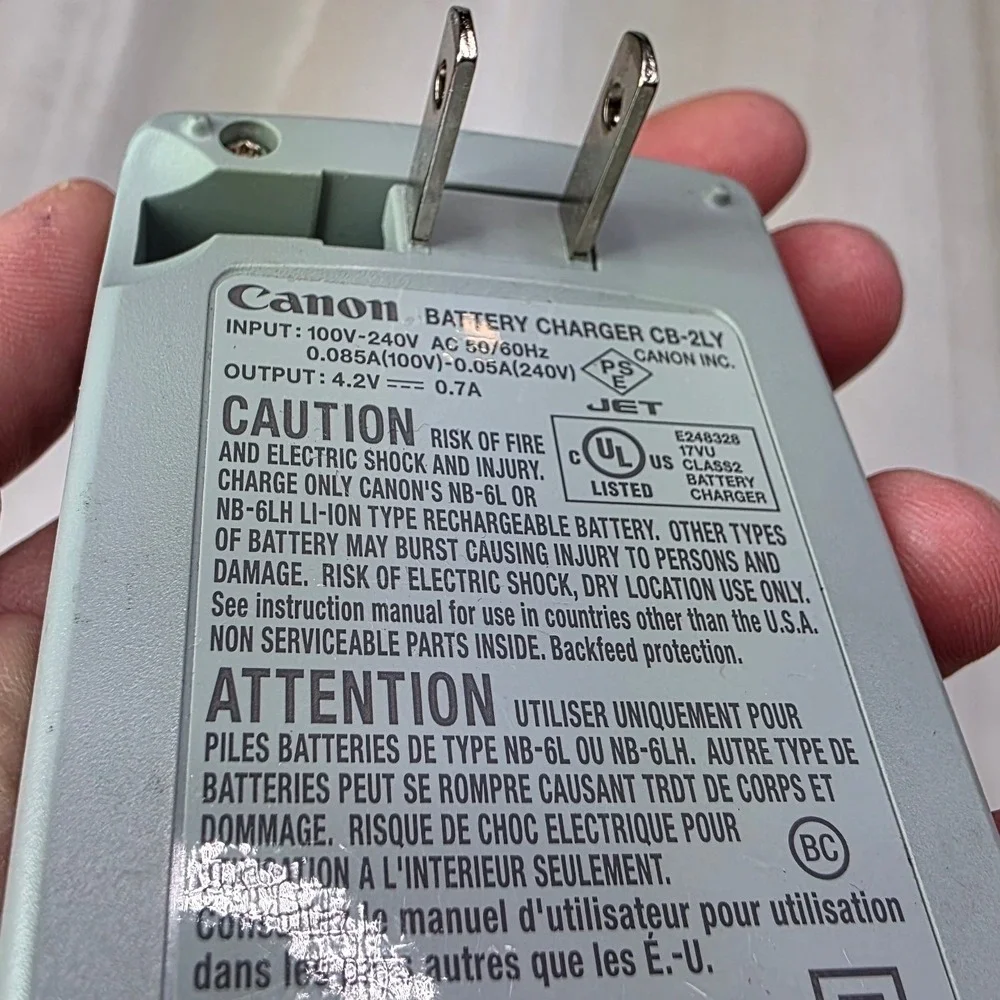 Canon CB-2LY Battery Charger for NB-6L NB-6LH PowerShot Digital Cameras Grey S2